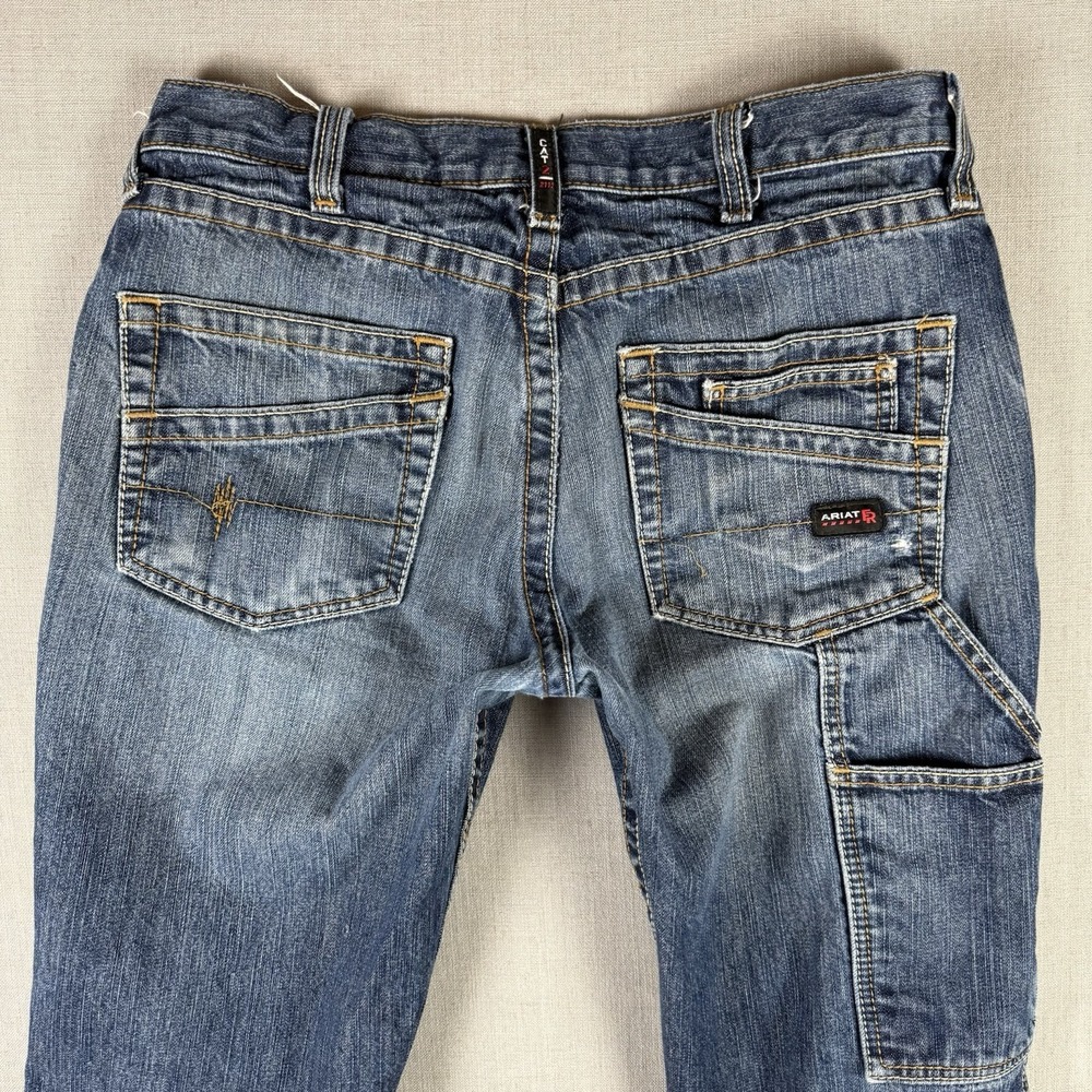 Ariat Jeans Men's Size 32x32 M4 FR Relaxed Boot Cut Carpenter Denim Dark Wash - Picture 6 of 8